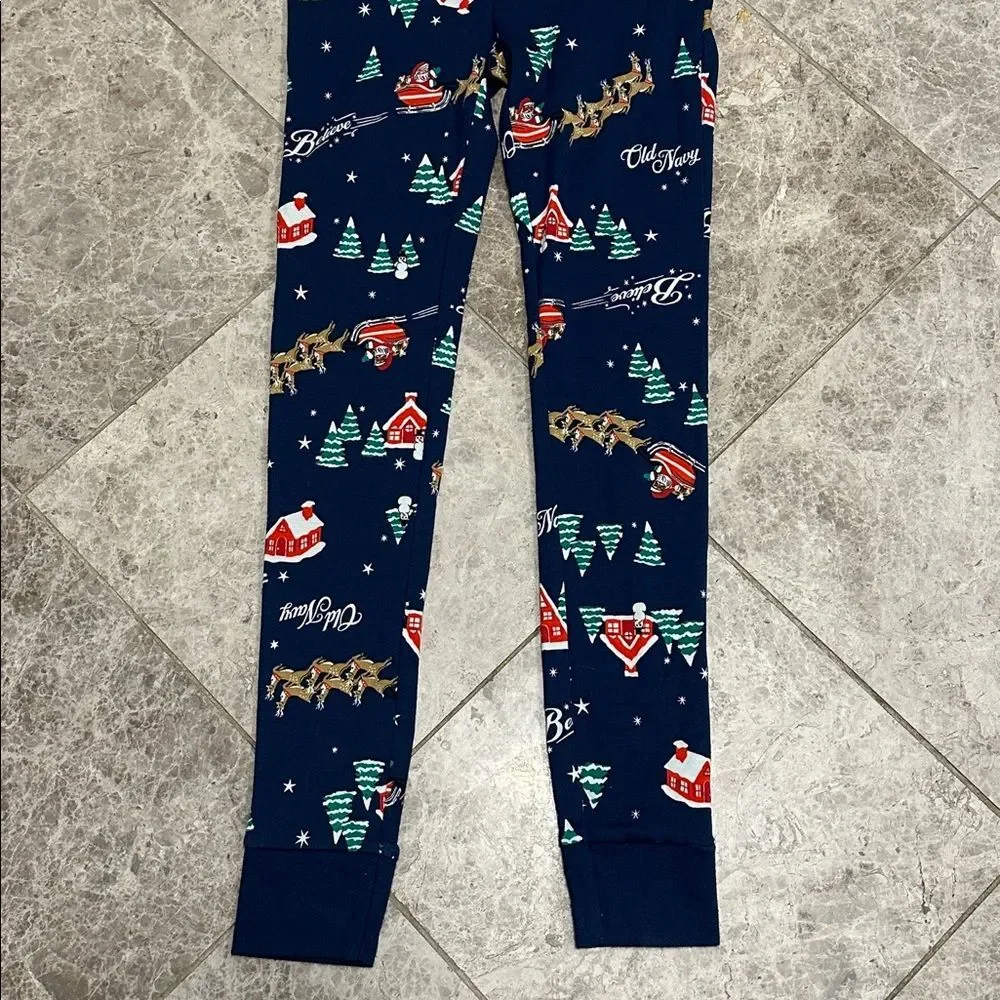 Old Navy Reindeer & Sleigh Rides Matching PJ Pajama Set Neutral NEW Snug Fit XL